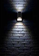 
Warm Wall Light on Dark Brick Texture
