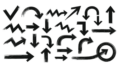 Art deco style design elements black and white icons