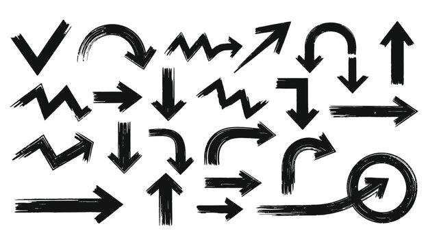 Art deco style design elements black and white icons