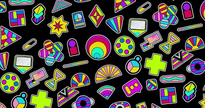 Bright geometric motion design art showcasing artistic patterns and flowing geometries, perfect for inspiring visual art pieces and modern digital media.