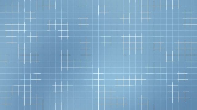 Blue steel background with a clean matrix of white grid lines creating a bright abstract pattern ideal for global celebrations digital layouts branding themes and contemporary visual projects