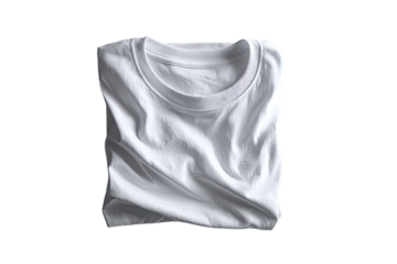 Folded white t-shirt, smooth, crumpled