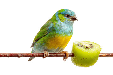 Obraz premium Wooden Bird Fruit Skewer for Cage or Play Area isolated on transparent background