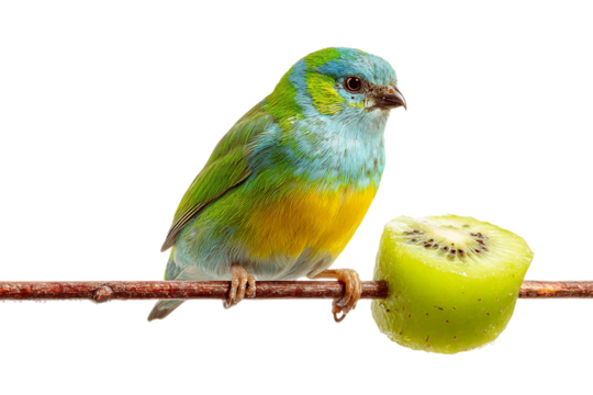 Wooden Bird Fruit Skewer for Cage or Play Area isolated on transparent background