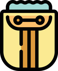 Iconic electric shaver illustration in a simple, bold style