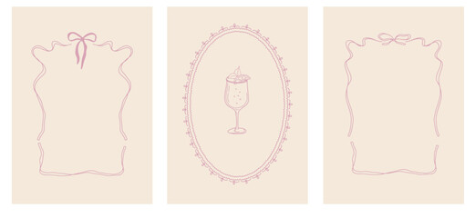 A creative collection of cocktail-inspired frames with a festive and feminine touch. Perfect for decorative compositions.