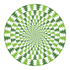 Christmas Tree Pattern in Circular Design
