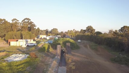 Digital video file with a film strip border and text overlay indicating video content