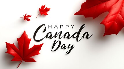 Celebrate Canada Day with a minimalist graphic featuring a maple leaf