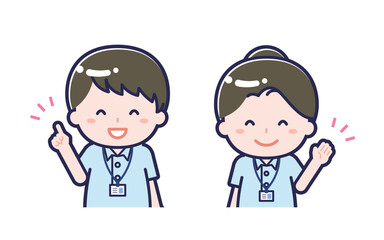 介護士／2人組／男女 01