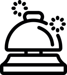 Reception bell is ringing, showing excellent hospitality service in hotel or restaurant
