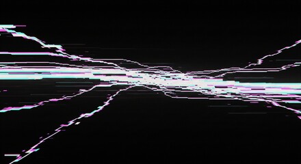 Retro Tech Glitch Lines on Dark Background