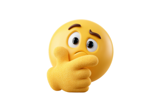 Shy Finger Biting Emoji for Messaging Isolated on Transparent Background