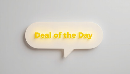 Deal of the Day neon sign displayed on neutral background  