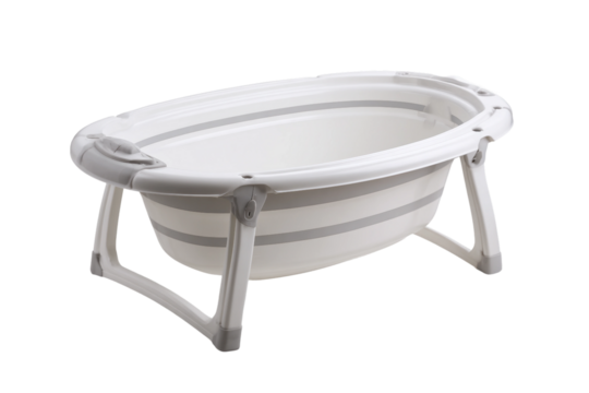 Durable Foldable Baby Bathtub for Long-Lasting Use Isolated on Transparent Background