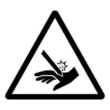 Sharp Object Handle With Care Symbol Sign,Vector Illustration, Isolated On White Background Label.EPS10