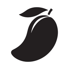 Mango silhouette black vector icon
