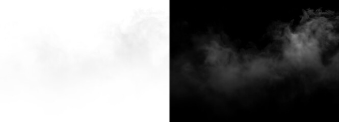 Fototapeta premium Fog effect isolated on transparent background for compositing and design work