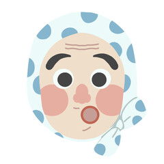 シンプルなひょっとこのイラスト