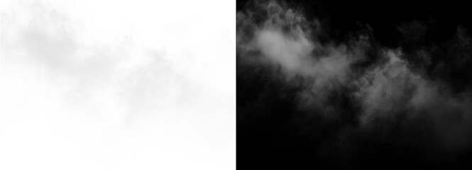 Smoke fog effect on a contrasting background, creating a dramatic visual impact isolated on transparent background