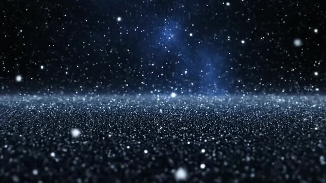 Starry field with glowing celestial orb