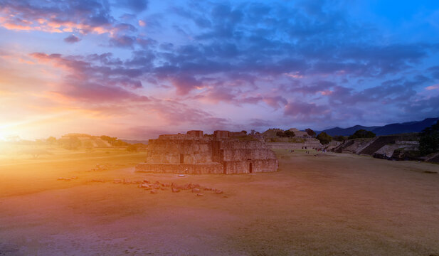 Mayan pyramid in Monte Alban, Mexico