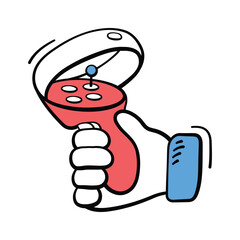 Trendy doodle icon of VR hand controller, premium vector