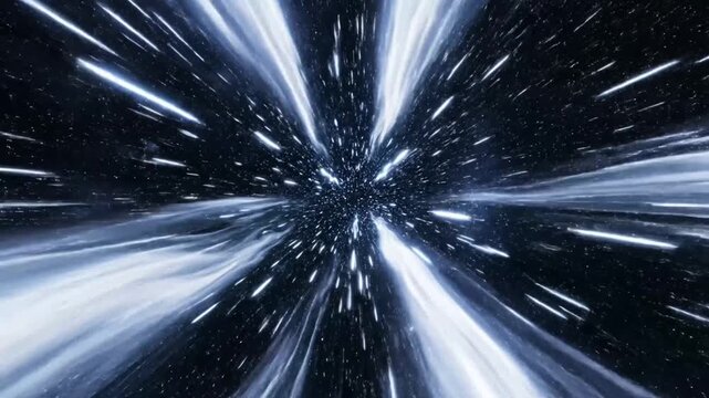 Streaking hyperspace swirling cosmic energy vortex