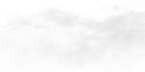 Delicate white Fog softly drifting across a bright, ethereal sky isolated on transparent background