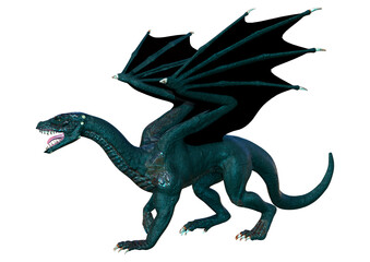 Obraz premium 3D Rendering Fairy Tale Dragon on White