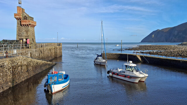 South west Coastal path. The harbour in Lynmouth , Devon, UK.