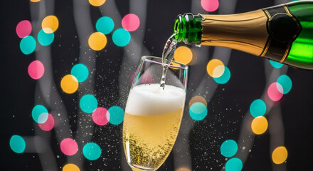 Champagne Servi en Verre – Fête