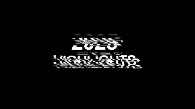 '2025 HIGHLIGHTS' Glitch Text Animation for Year in Review Videos.