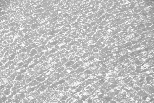 Rippled swimming pool water texture background isolated on white or transparent background, png cut out layer - Powered by Adobe