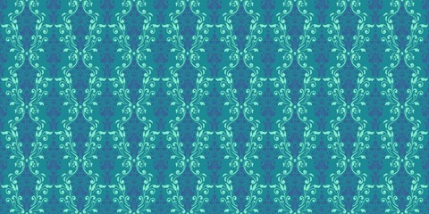 Damask Nature Pattern Background Illustration For Cover, Banner, Notes. Aesthetic Background. Damask Pattern Background. Seamless background.