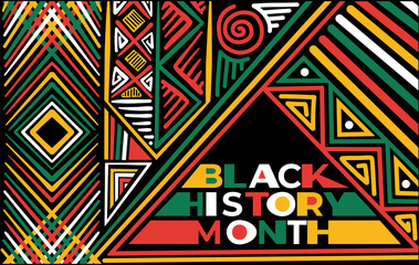 Black history month horizontal banner design.