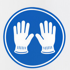 wear safety gloves sign 