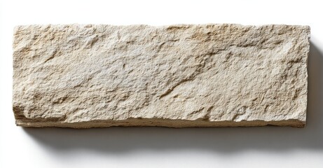 Light beige rectangular stone slab.  Natural stone texture