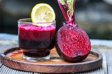 A dish made from beetroot juice.