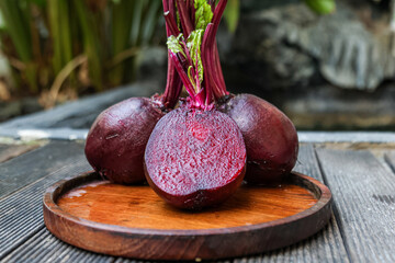 A dish made from beetroot juice.