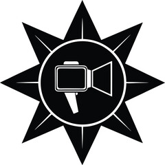 Modern independent media icon set with diverse color options