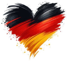 Germany flag vector art illustration in a heart shape