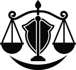 Abstract symbol representing justice fairness and legal order