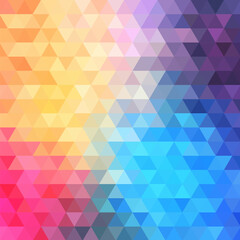 Obraz premium Abstract rainbow background consisting of colored triangles. eps 10