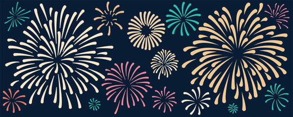 fireworks in the night sky