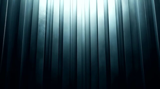 Shadowy steel strips converge toward brightness