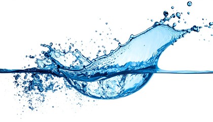Obraz premium Water splash isolated on white background