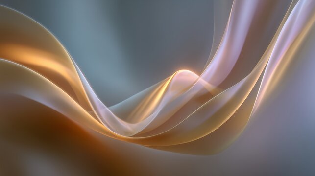 flowing abstract ribbons symbolizing warm festive family unity and emotion