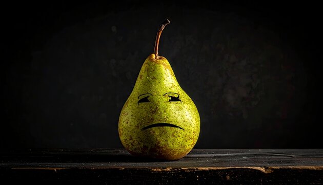 Sad Pear - A Conceptual Still Life with a Touch of Melancholy.
