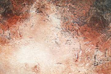 Intense Rust Red and Brown Abstract Textured Paint Background